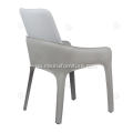 Italiensk minimalistiske hvide sadel læder armeststole